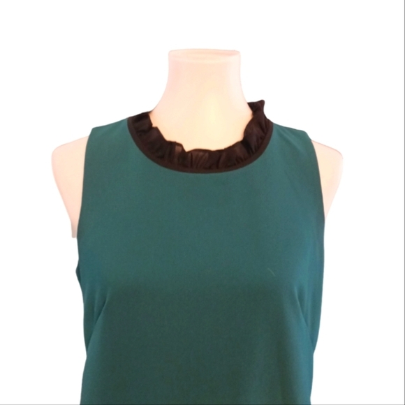 J. Crew Emerald Green Sleveless Midi Dress Size 6 - Picture 2 of 8